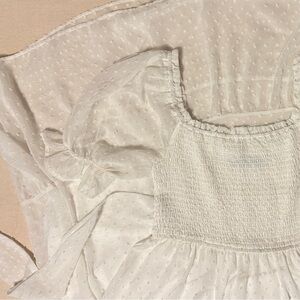 Merokbety Elegant White Smocked Dress